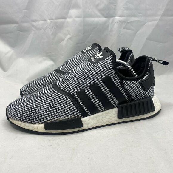 Adidas Originals NMD Runner R1 Slip-On FV5438 Black White Mens Size 10.5 Rare* - Picture 2 of 10